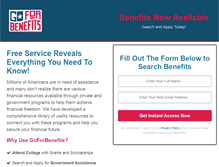 Tablet Screenshot of goforbenefits.com